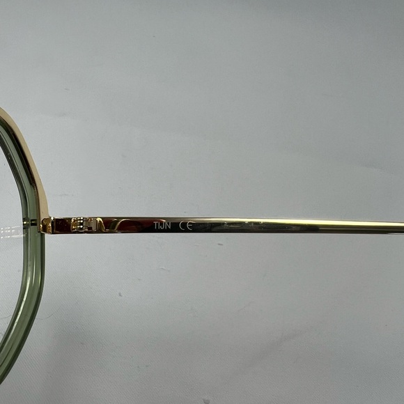 Tijn Tica Palace Green Geometric Eyeglasses with Case - Picture 9 of 13